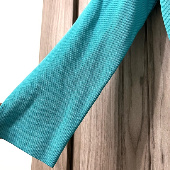 Turquoise Rib Knit Sweater by VENINI SZ M NWOT - Picture 4 of 9